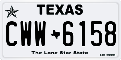 TX license plate CWW6158