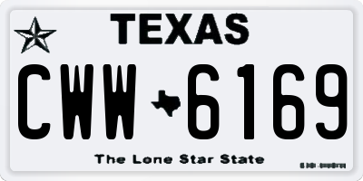TX license plate CWW6169