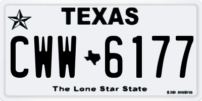TX license plate CWW6177