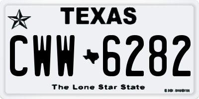 TX license plate CWW6282