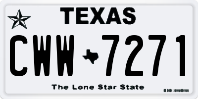 TX license plate CWW7271