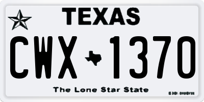 TX license plate CWX1370