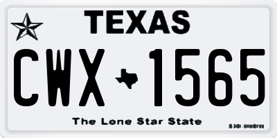 TX license plate CWX1565