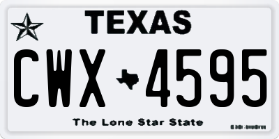 TX license plate CWX4595
