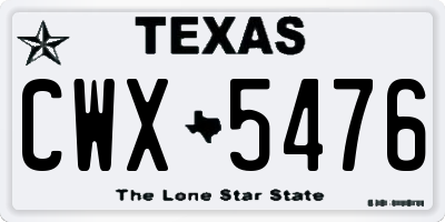 TX license plate CWX5476