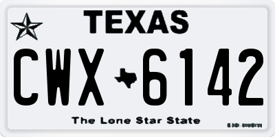 TX license plate CWX6142
