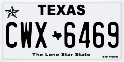 TX license plate CWX6469