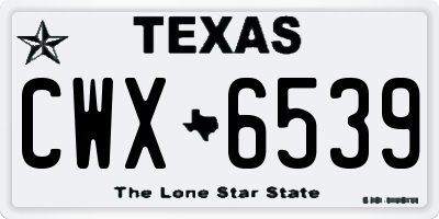 TX license plate CWX6539