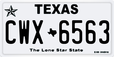 TX license plate CWX6563