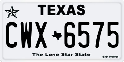 TX license plate CWX6575