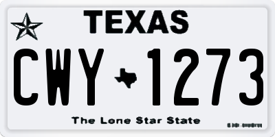 TX license plate CWY1273
