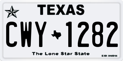 TX license plate CWY1282