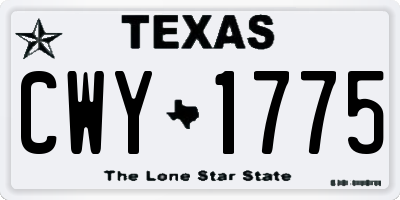 TX license plate CWY1775
