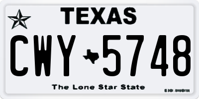 TX license plate CWY5748