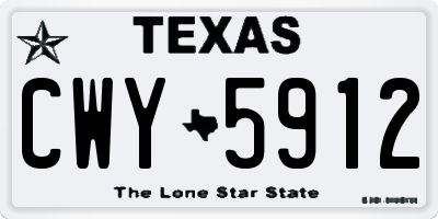 TX license plate CWY5912