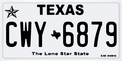 TX license plate CWY6879