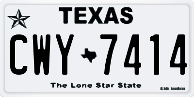 TX license plate CWY7414