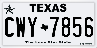 TX license plate CWY7856