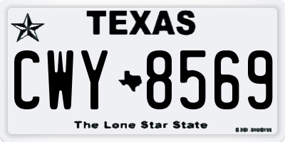 TX license plate CWY8569