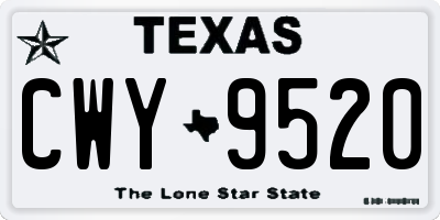 TX license plate CWY9520