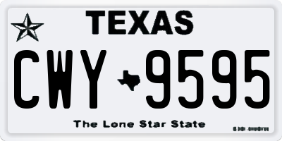 TX license plate CWY9595
