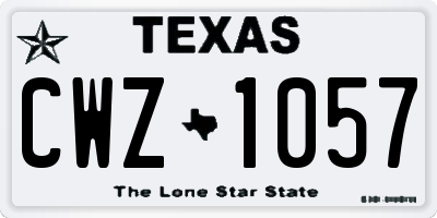 TX license plate CWZ1057