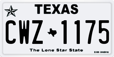 TX license plate CWZ1175