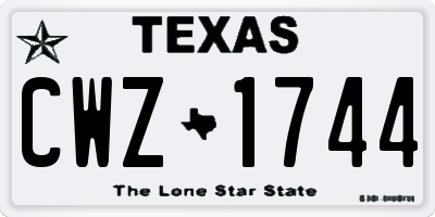 TX license plate CWZ1744