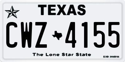 TX license plate CWZ4155