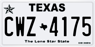 TX license plate CWZ4175