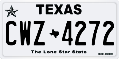 TX license plate CWZ4272