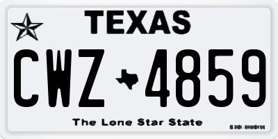 TX license plate CWZ4859