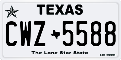 TX license plate CWZ5588