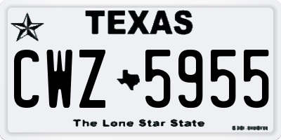 TX license plate CWZ5955
