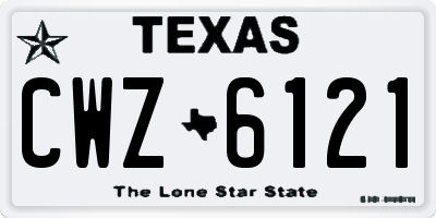 TX license plate CWZ6121