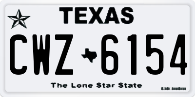 TX license plate CWZ6154