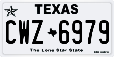 TX license plate CWZ6979