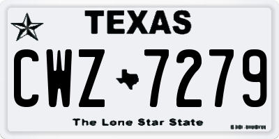 TX license plate CWZ7279