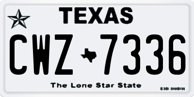 TX license plate CWZ7336