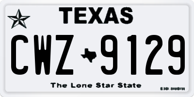 TX license plate CWZ9129