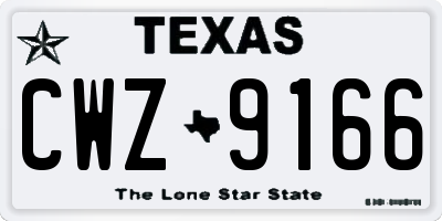 TX license plate CWZ9166