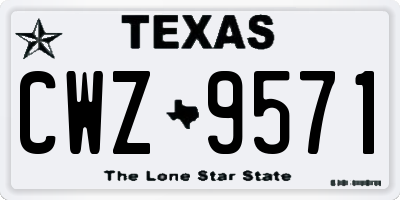 TX license plate CWZ9571