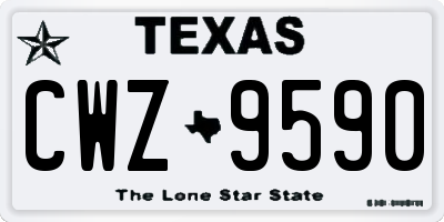 TX license plate CWZ9590