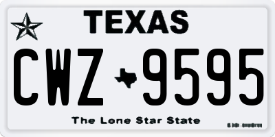 TX license plate CWZ9595