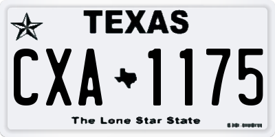 TX license plate CXA1175