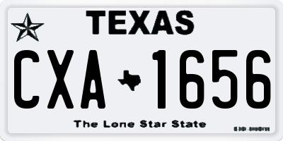 TX license plate CXA1656