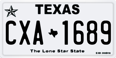 TX license plate CXA1689