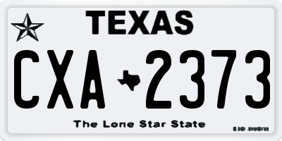 TX license plate CXA2373