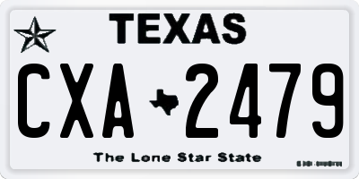 TX license plate CXA2479