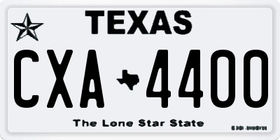 TX license plate CXA4400